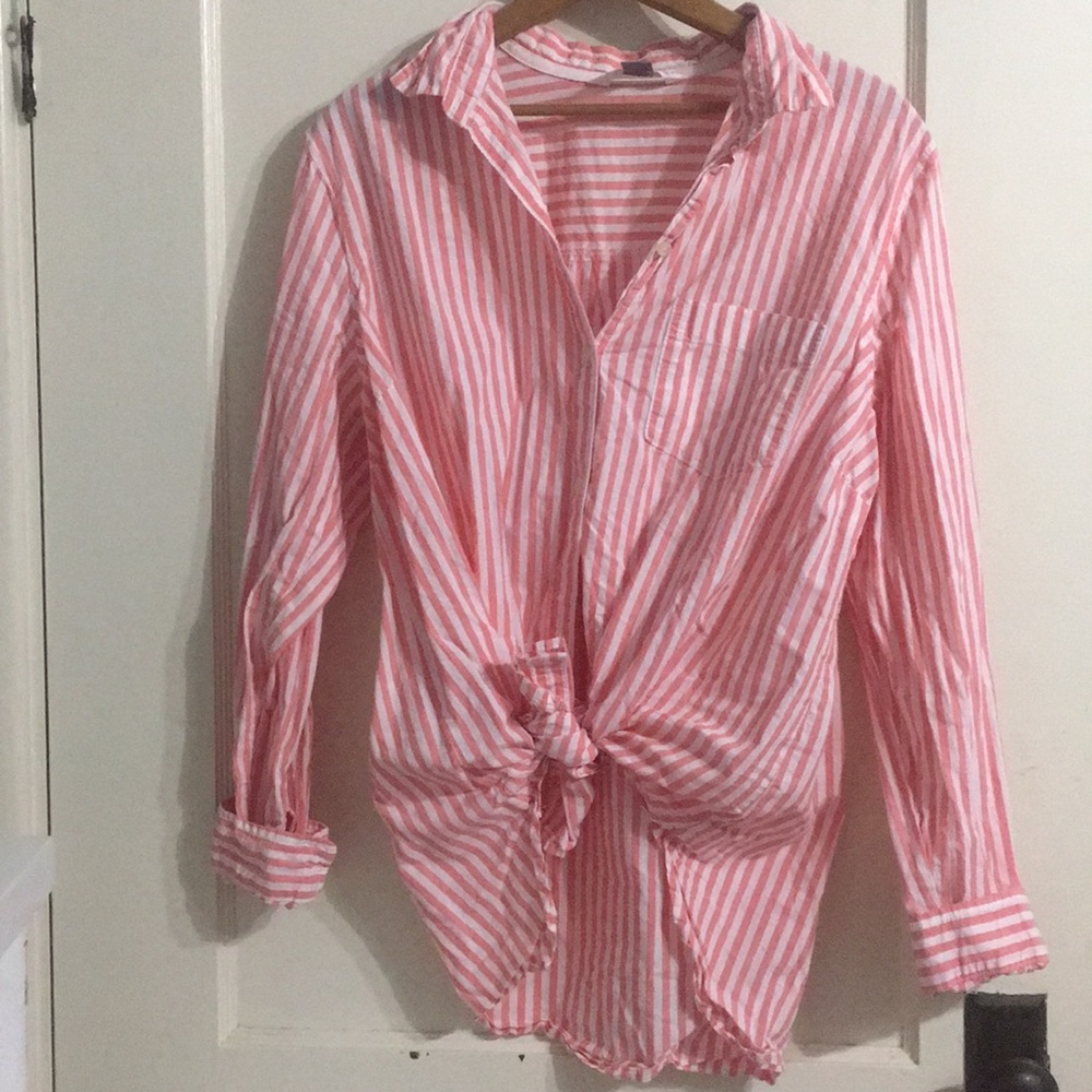 Striped button up